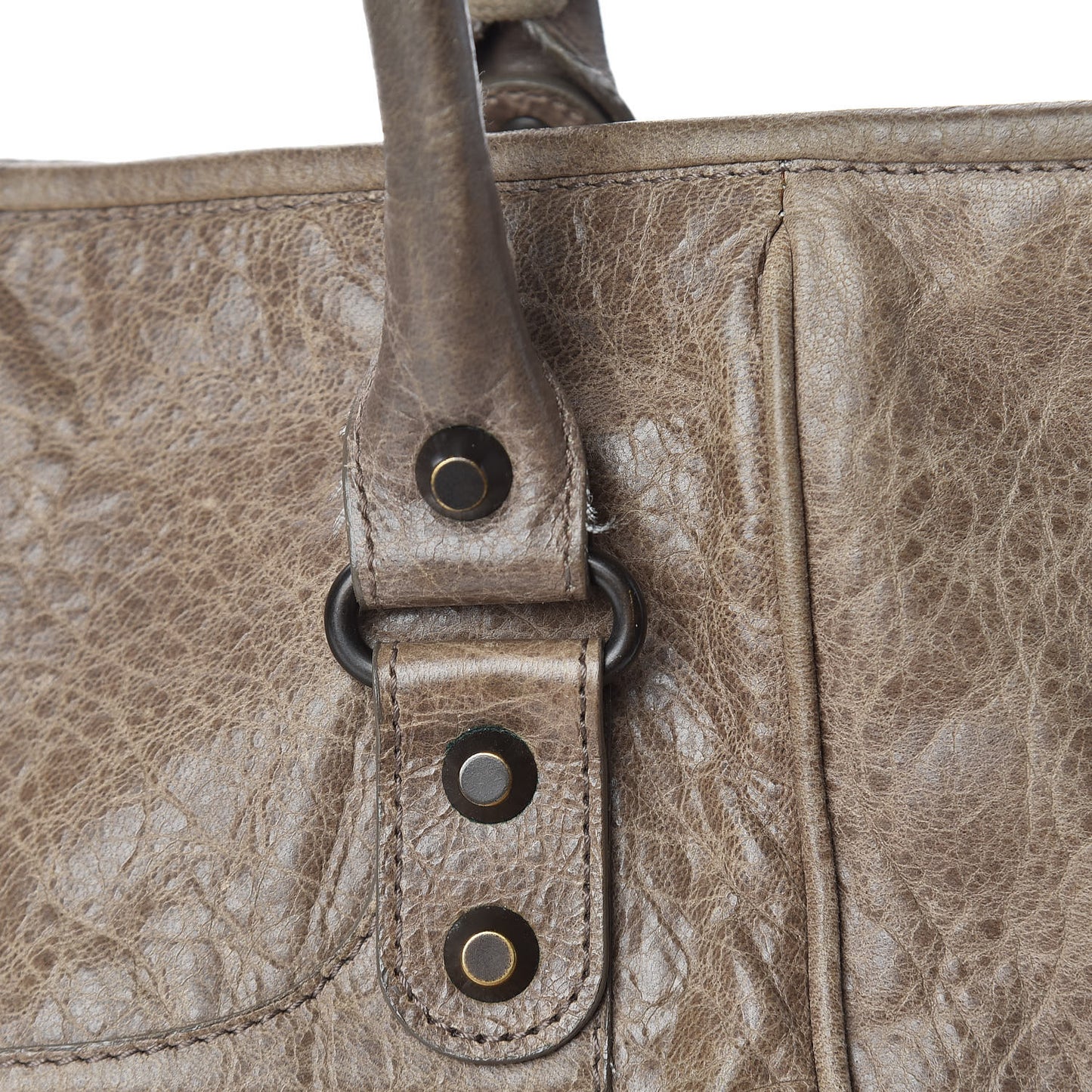 Agneau Classic Hardware S Sunday Tote Gris Poivre