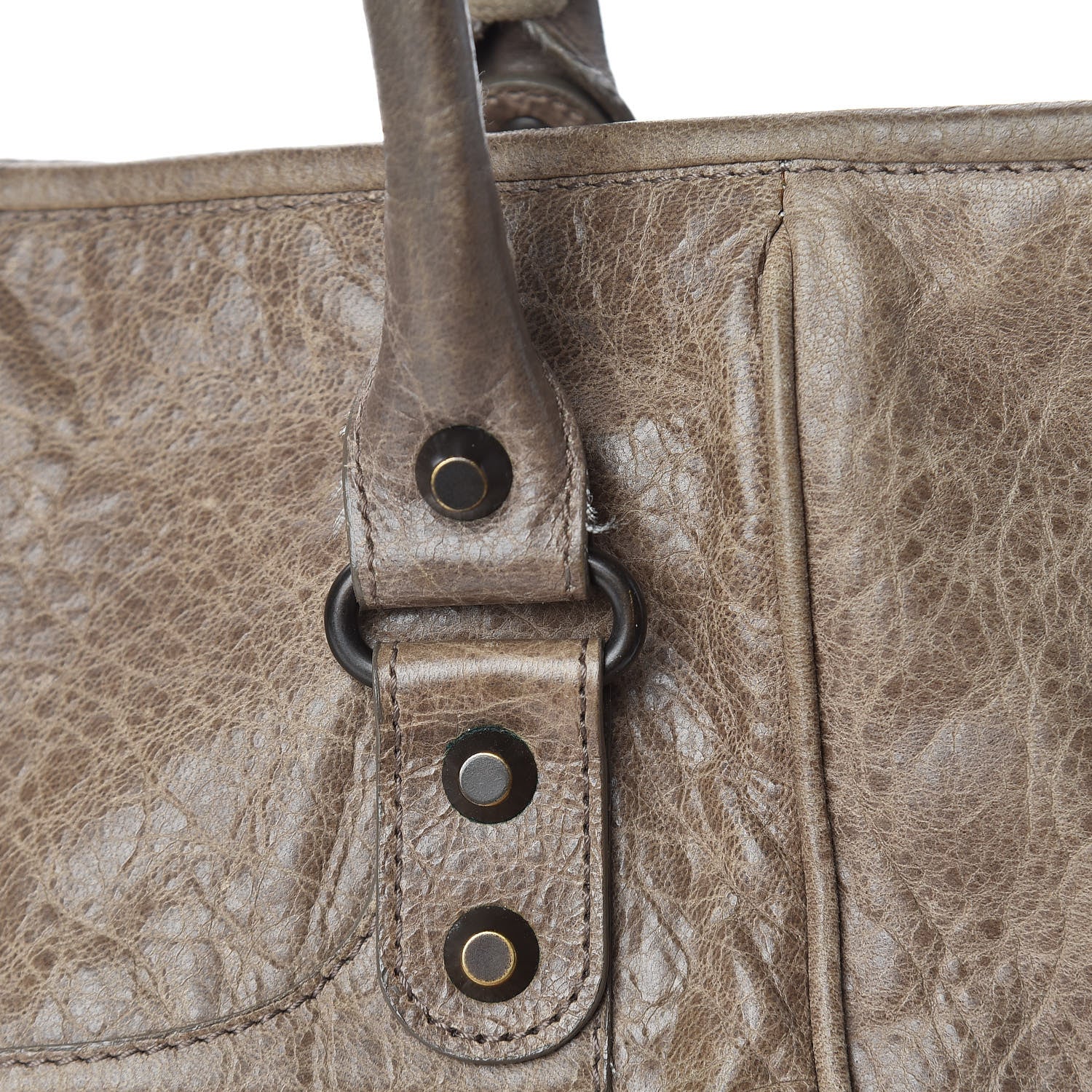 Balenciaga Agneau Classic Hardware S Sunday Tote Gris Poivre 18 of 21