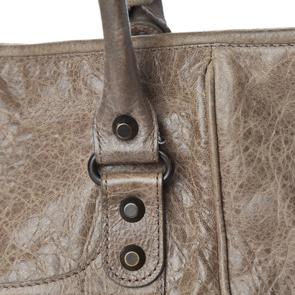 Balenciaga Agneau Classic Hardware S Sunday Tote Gris Poivre 18 of 21