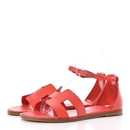 Hermes Calfskin Santorini Sandals 36 Pavot 3 of 9