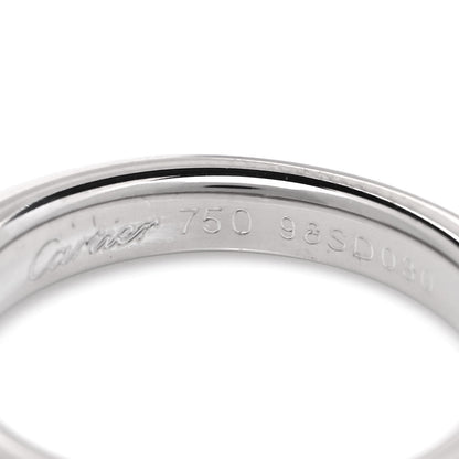 Cartier 18K White Gold Diamond .31ct C De Cartier Solitaire Ring 48 4.5 4 of 5