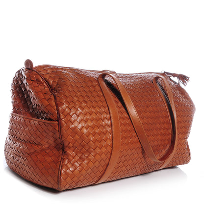 Bottega Veneta Vintage Nappa Intrecciato Duffel Brown 3 of 6