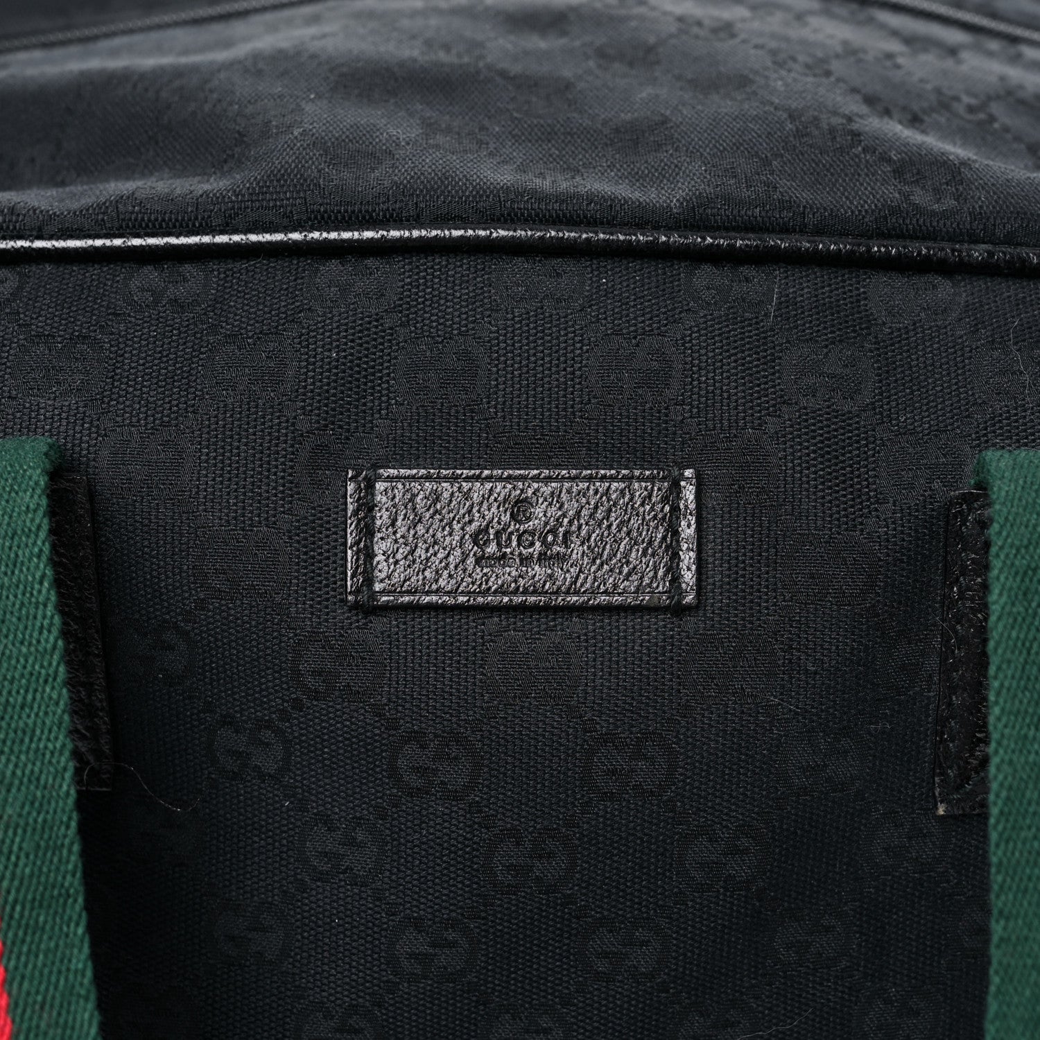 Gucci GG Monogram Web Large Collapsible Carry On Duffle Bag Black 22 of 23
