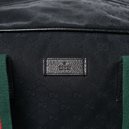 Gucci GG Monogram Web Large Collapsible Carry On Duffle Bag Black 22 of 23