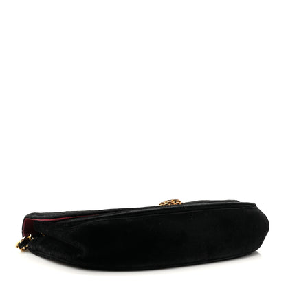 Chanel Velvet Horizontal Quilted Small Single Flap Black 4 of 17