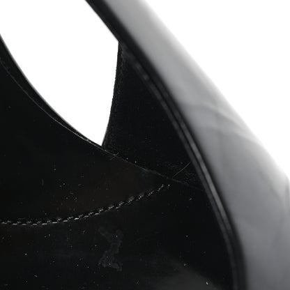 Prada Patent Calfskin Square Toe 85mm Slingback Pumps 38 Black 9 of 9