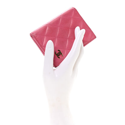 Chanel Caviar Quilted Card Holder Wallet Pink 2 of 8