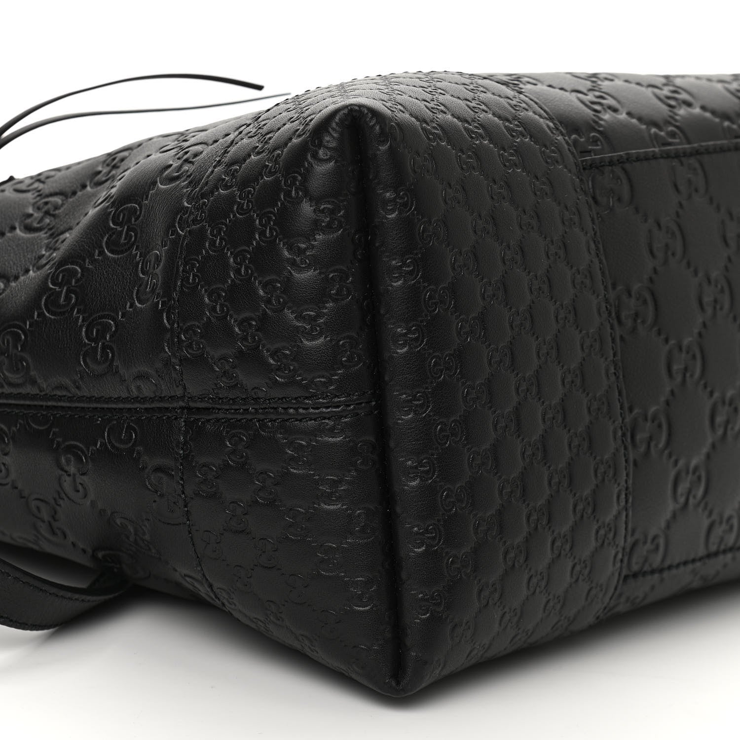 Gucci Guccissima Medium Bree Foldover Tote Black 9 of 11