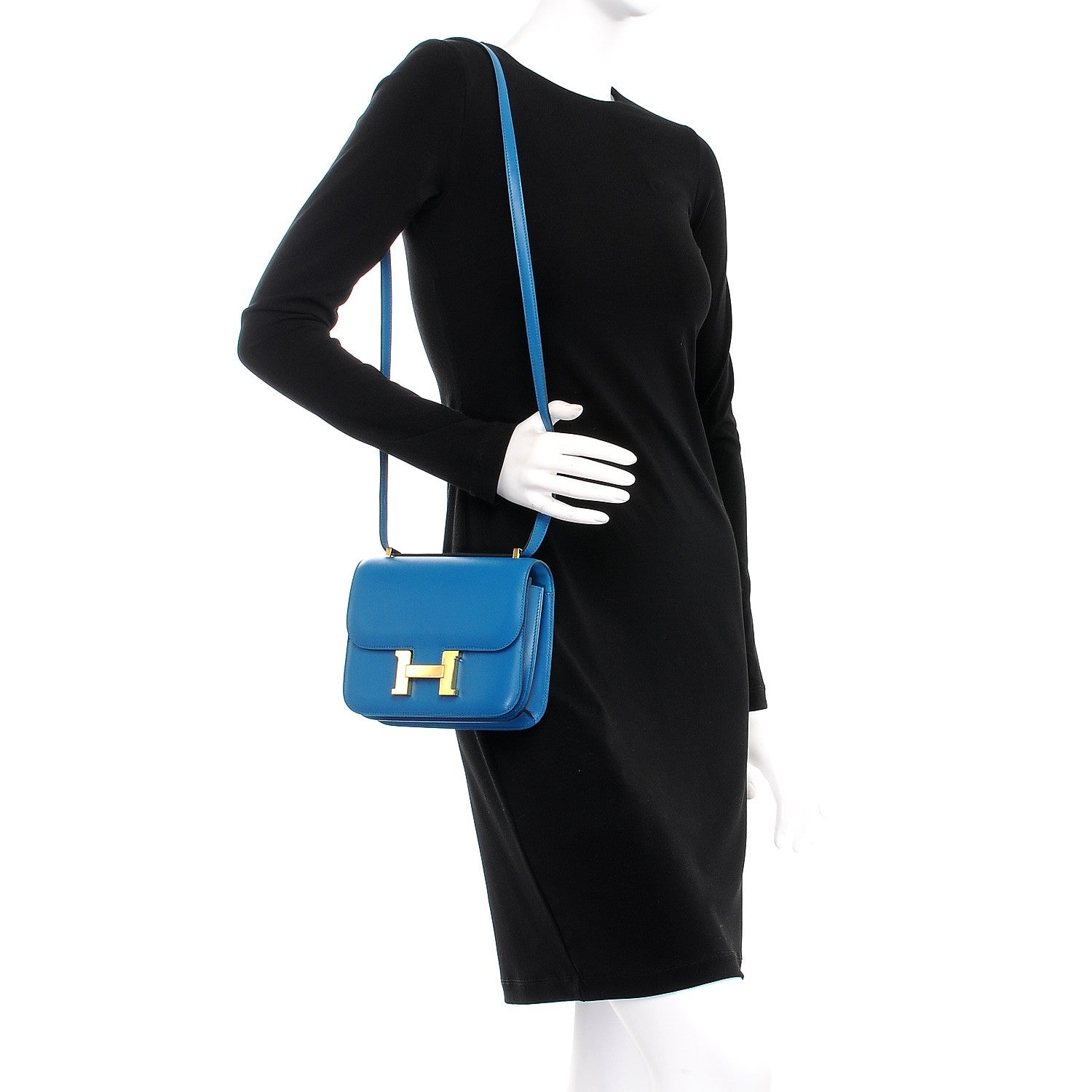 Hermes Tadelakt Constance 18 Bleu Izmir 3 of 17
