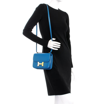 Hermes Tadelakt Constance 18 Bleu Izmir 3 of 17