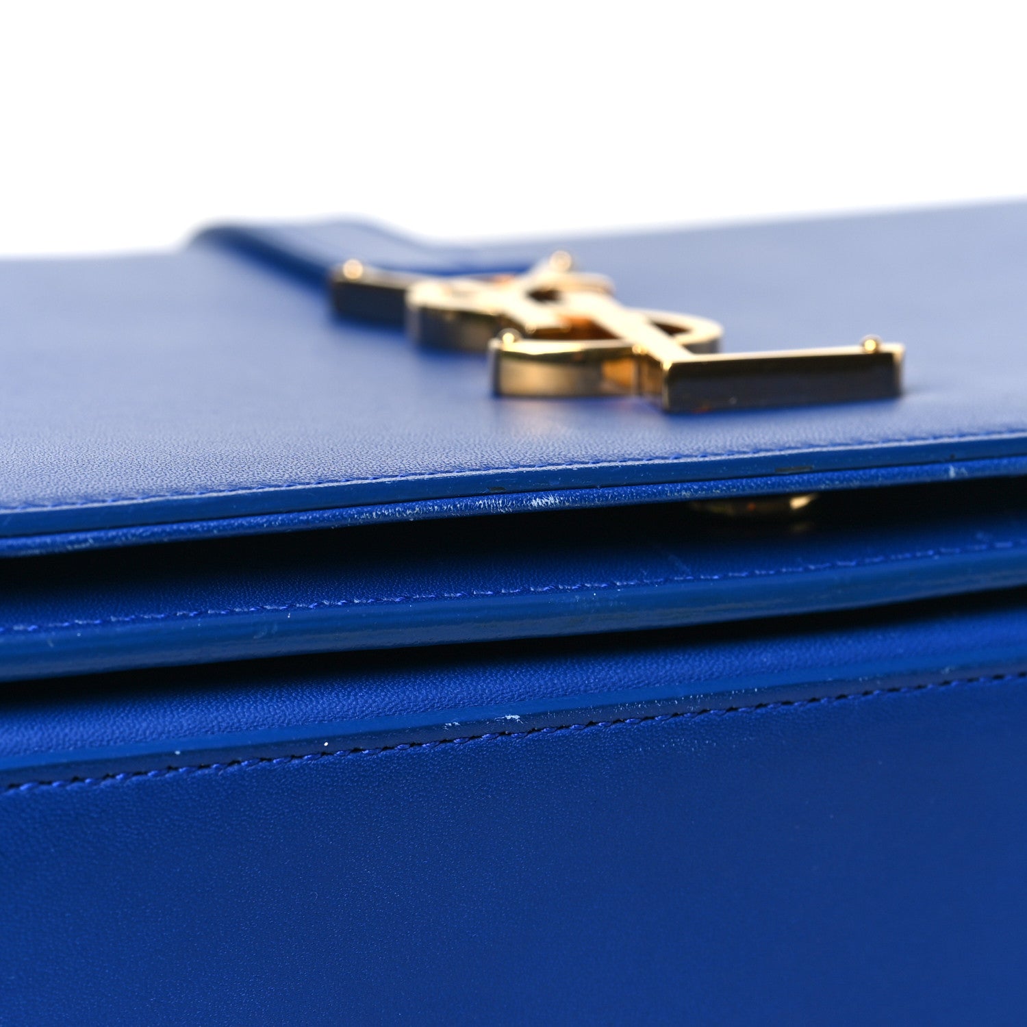 Saint Laurent Smooth Calfskin Medium Classic Monogram Universite Bag Royal Blue 13 of 16