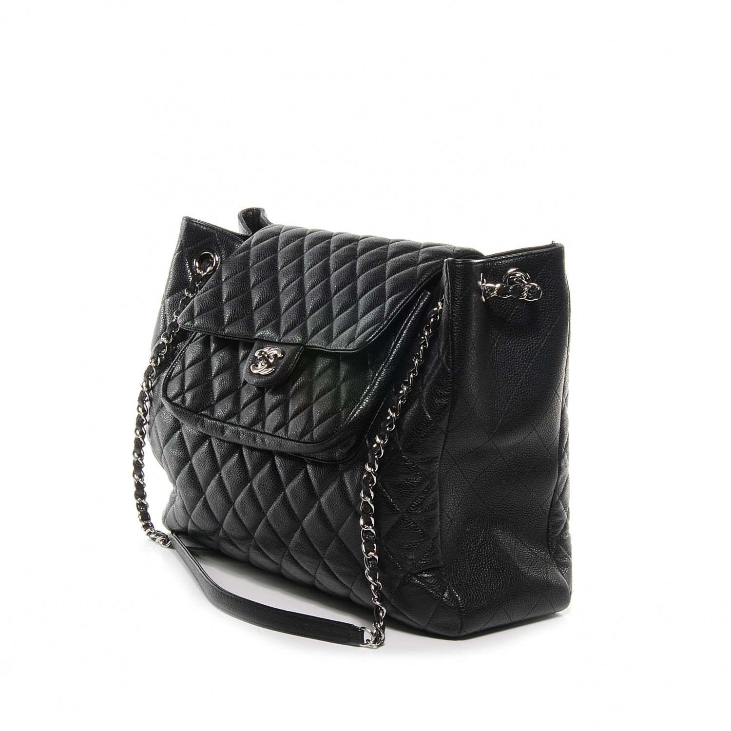 Chanel Caviar Quilted Flap Tote Black 6 of 8