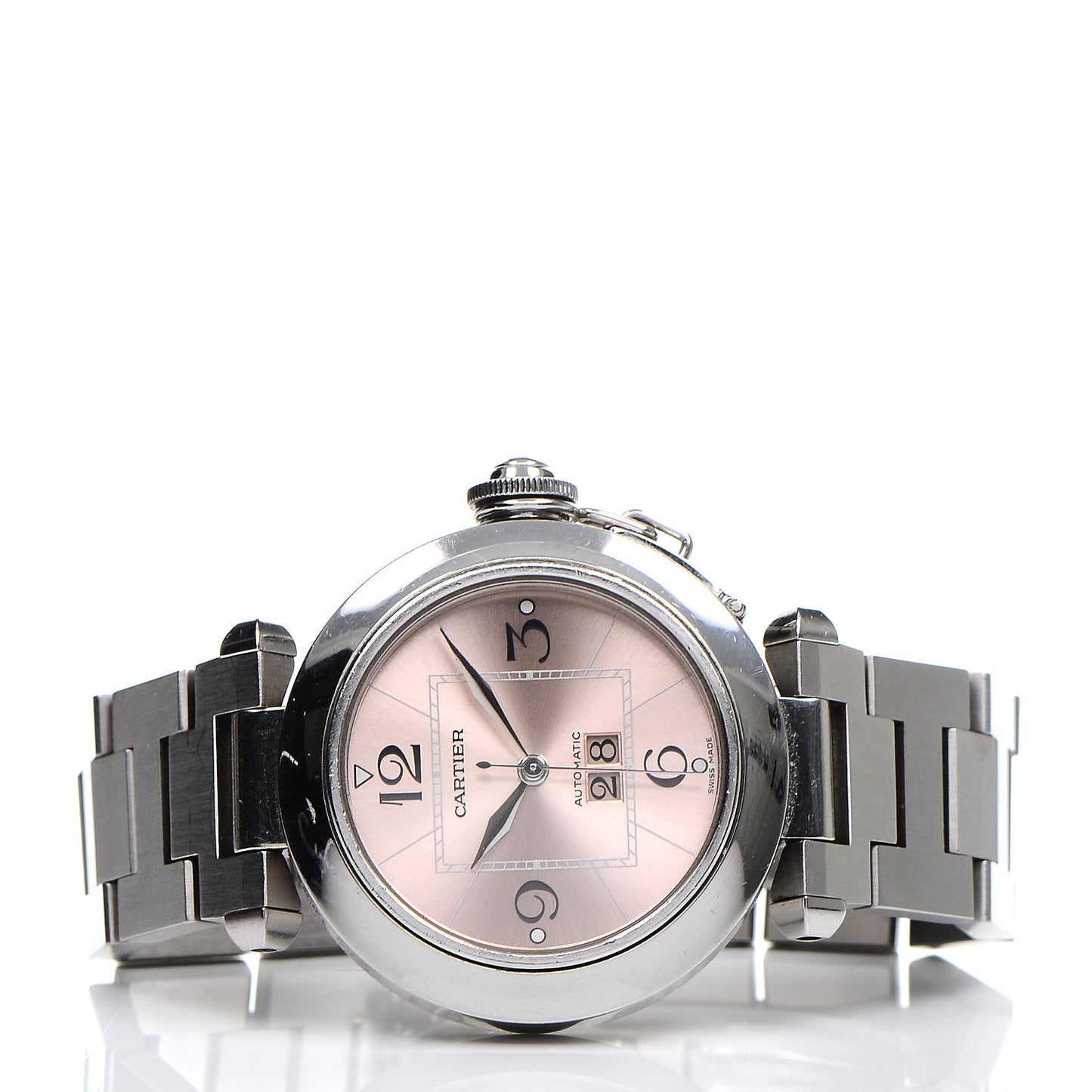 Stainless Steel 35mm Pasha C Big Date Automatic Watch Pink