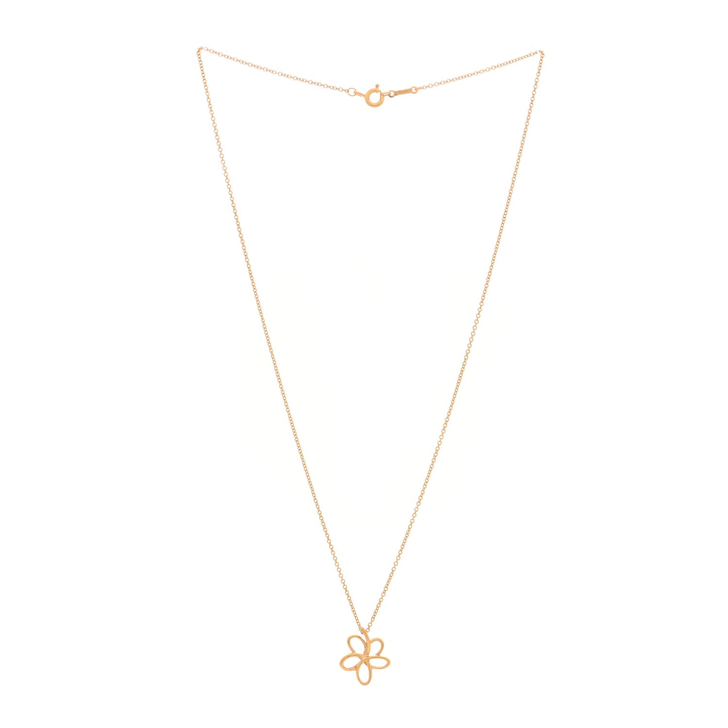 18K Rose Gold Paloma Picasso Villa Flower Pendant Necklace