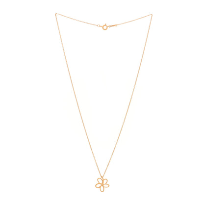 Tiffany 18K Rose Gold Paloma Picasso Villa Flower Pendant Necklace 3 of 4