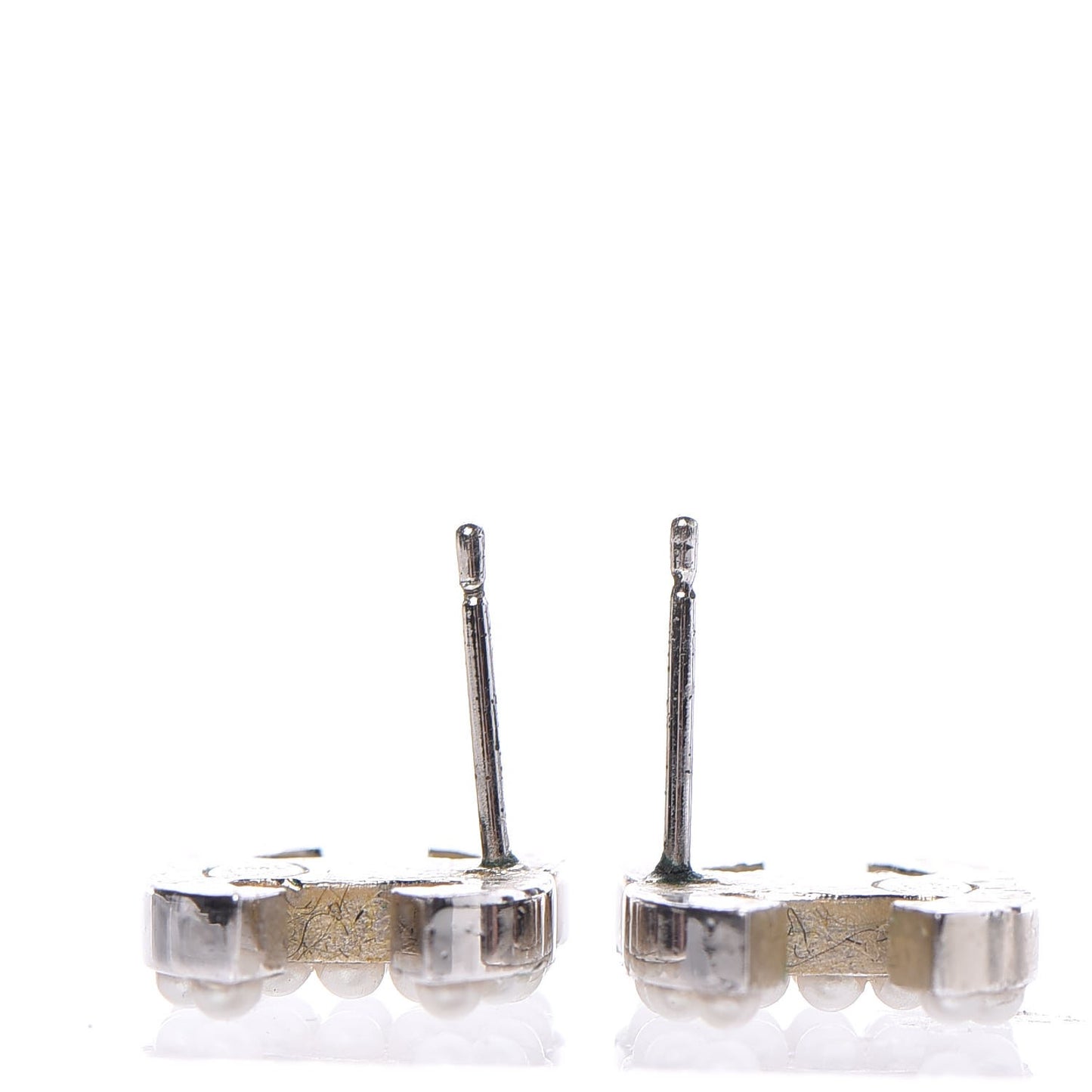 Pearl CC Earrings Silver