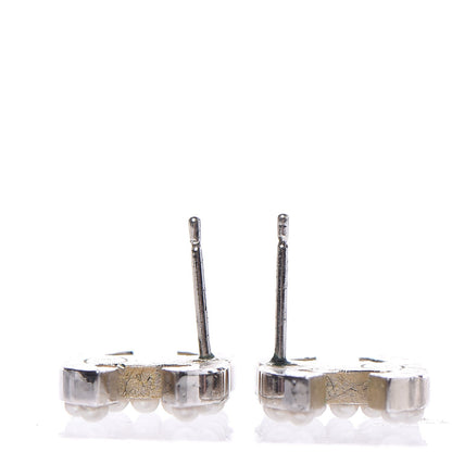 Chanel Pearl CC Earrings Silver 4 of 8
