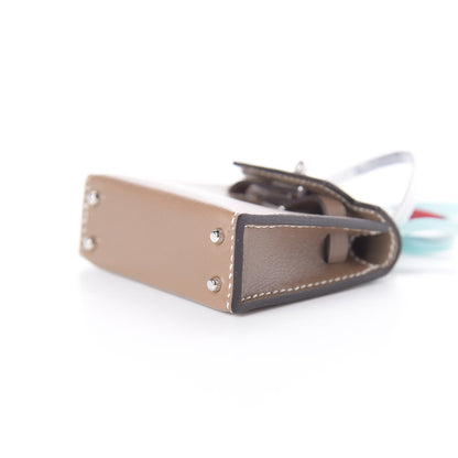 Hermes Tadelakt Mini Kelly Twilly Bag Charm Etoupe 9 of 11