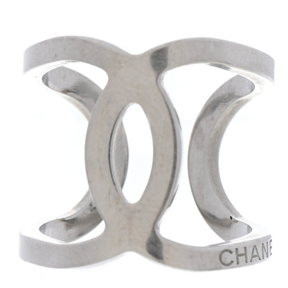 Chanel Metal CC Ring 55 7.25 Silver 1 of 6