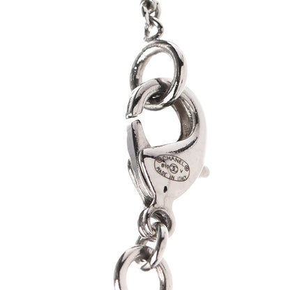 Chanel Crystal Timeless CC Necklace Silver 5 of 5