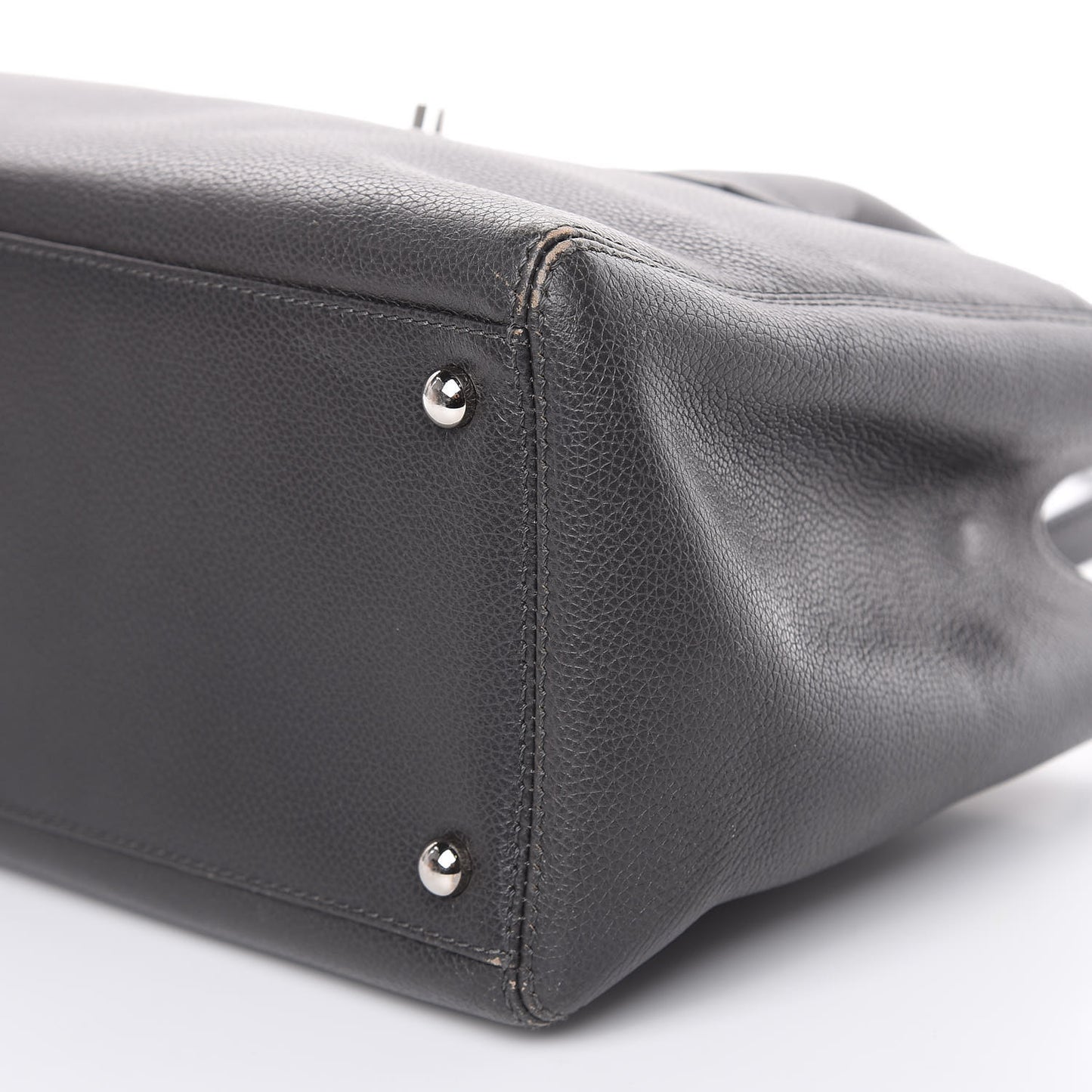 Calfskin Small Cerf Executive Shopper Tote Grey