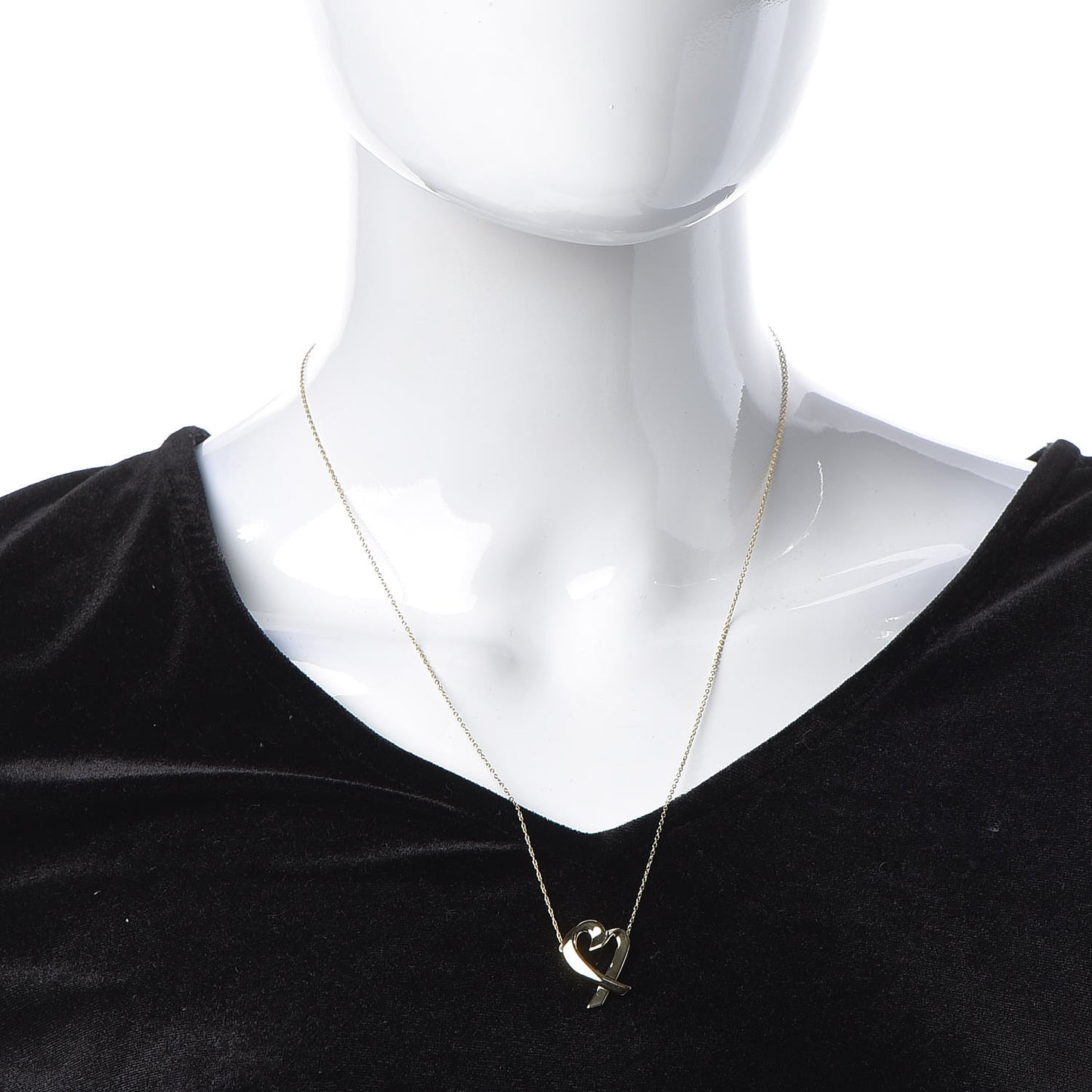 18K Yellow Gold Paloma Picasso Loving Heart Necklace