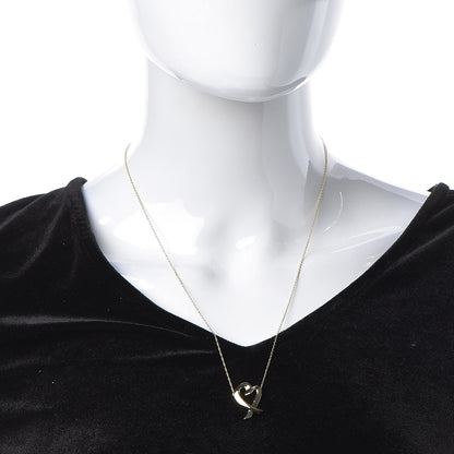 Tiffany 18K Yellow Gold Paloma Picasso Loving Heart Necklace 2 of 9