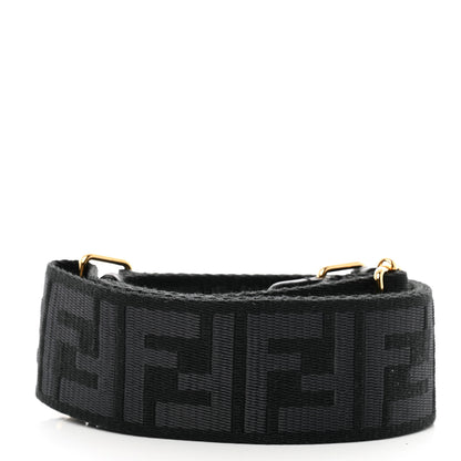 Fendi Ribbon Vitello Seta FF 1974 Adjustable Strap You Black 2 of 4