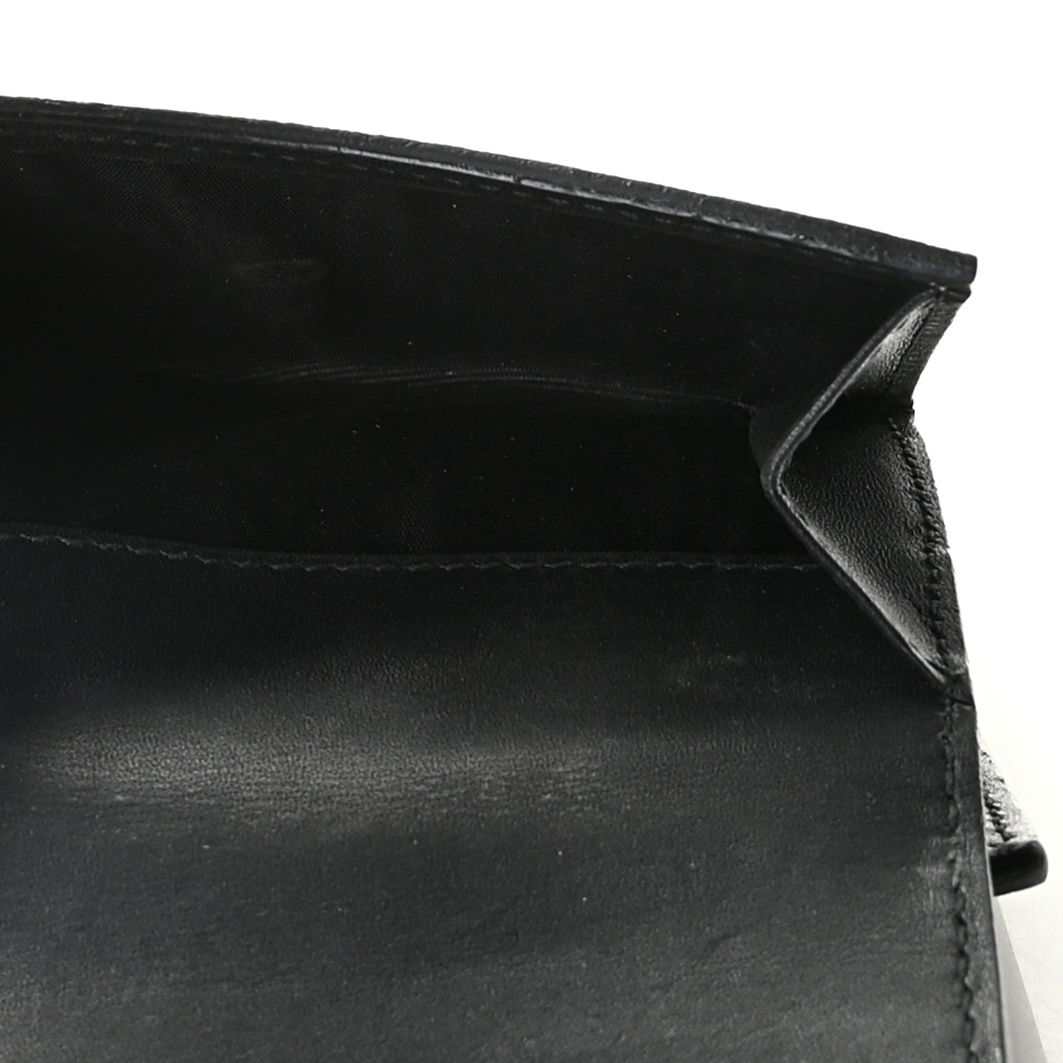 Gucci GG Supreme Monogram French Flap Wallet Black 5 of 13