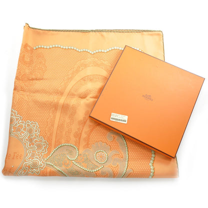 Hermes Silk Doigts de Fee Scarf 90 Orange 6 of 7