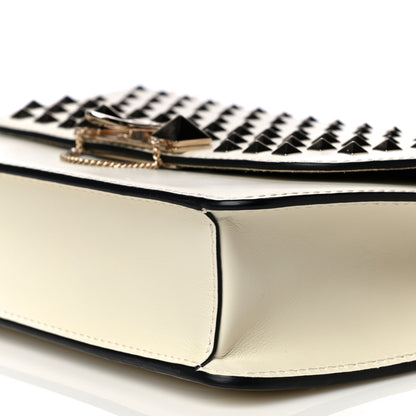 Valentino Garavani Vitello Small Rockstud All Over Demilune Shoulder Bag Light Ivory 10 of 11