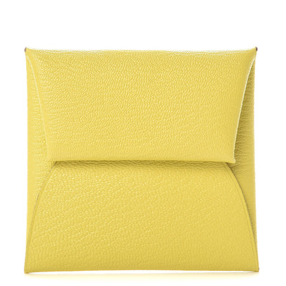 Hermes Chevre Mysore Bastia Coin Purse Lime 1 of 8