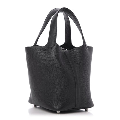 Hermes Taurillon Clemence Picotin Lock 18 PM Black 3 of 10