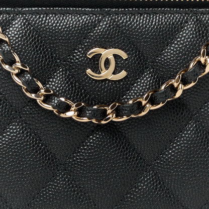 Chanel Caviar Quilted Small Vanity Case With Chain Black 8 of 12