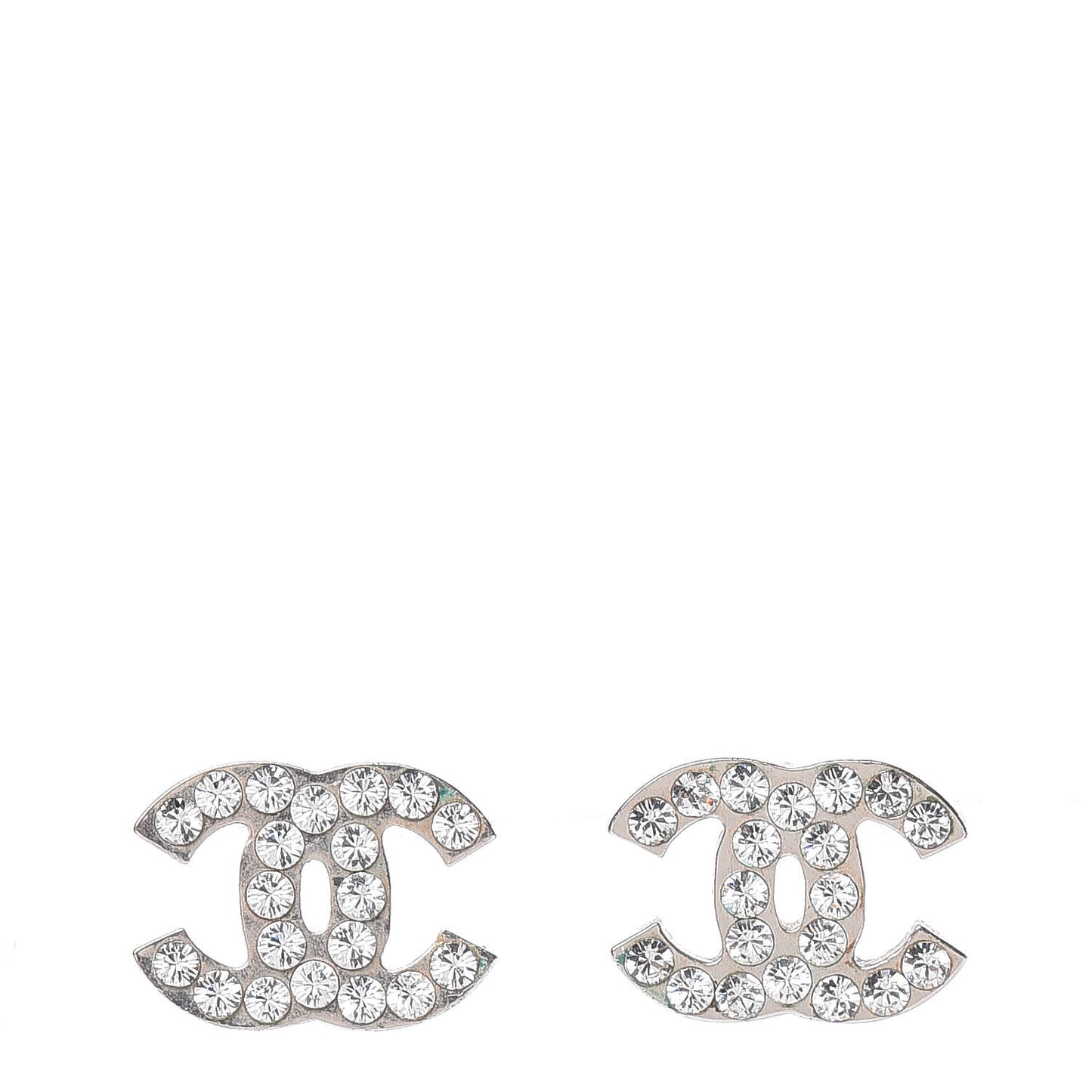 Crystal Mini Timeless CC Earrings Silver