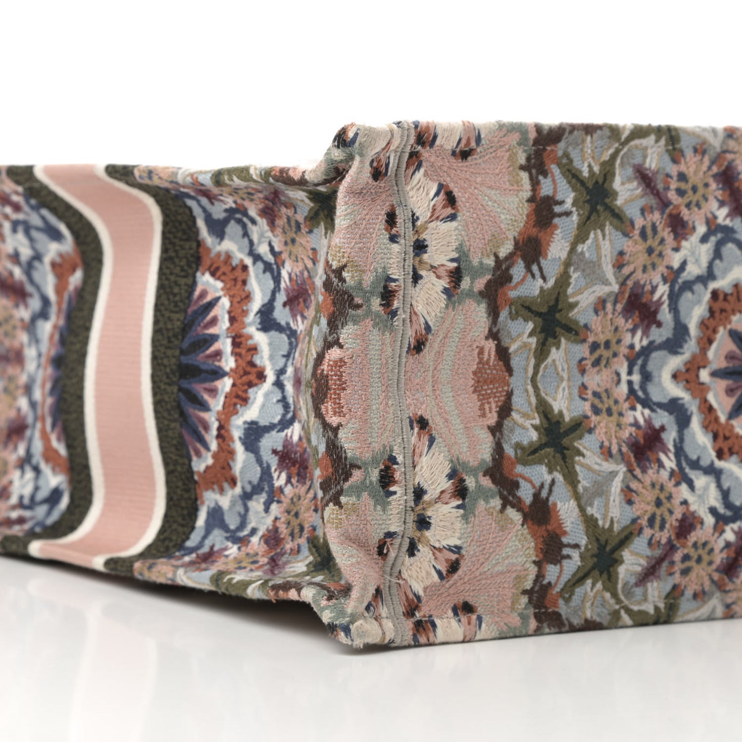 Canvas Embroidered KaleiDioroscopic Book Tote Multicolor