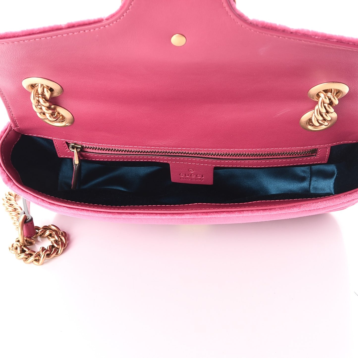 Velvet Matelasse Small GG Marmont Shoulder Bag Light Raspberry Rose