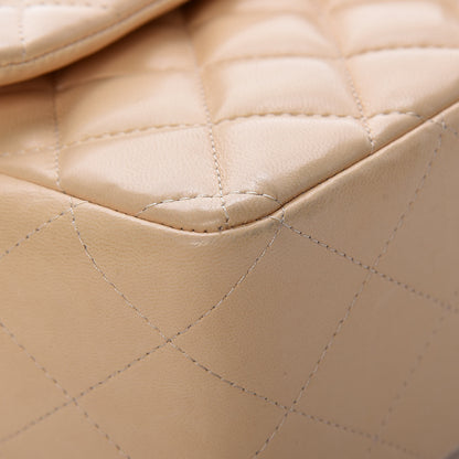Chanel Lambskin Quilted Jumbo Single Flap Beige Clair 7 of 11