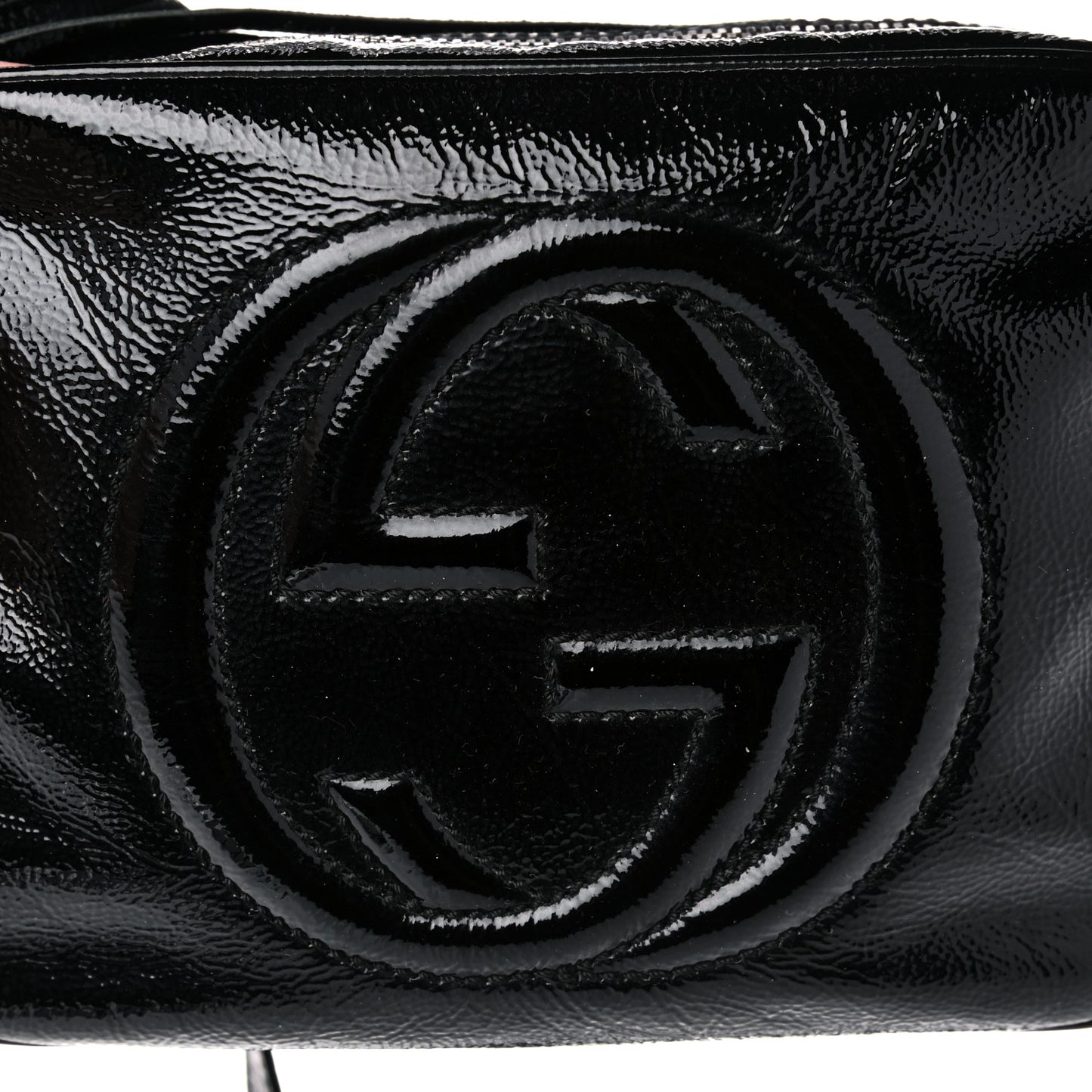 Soft Patent Small Soho Disco Bag Black