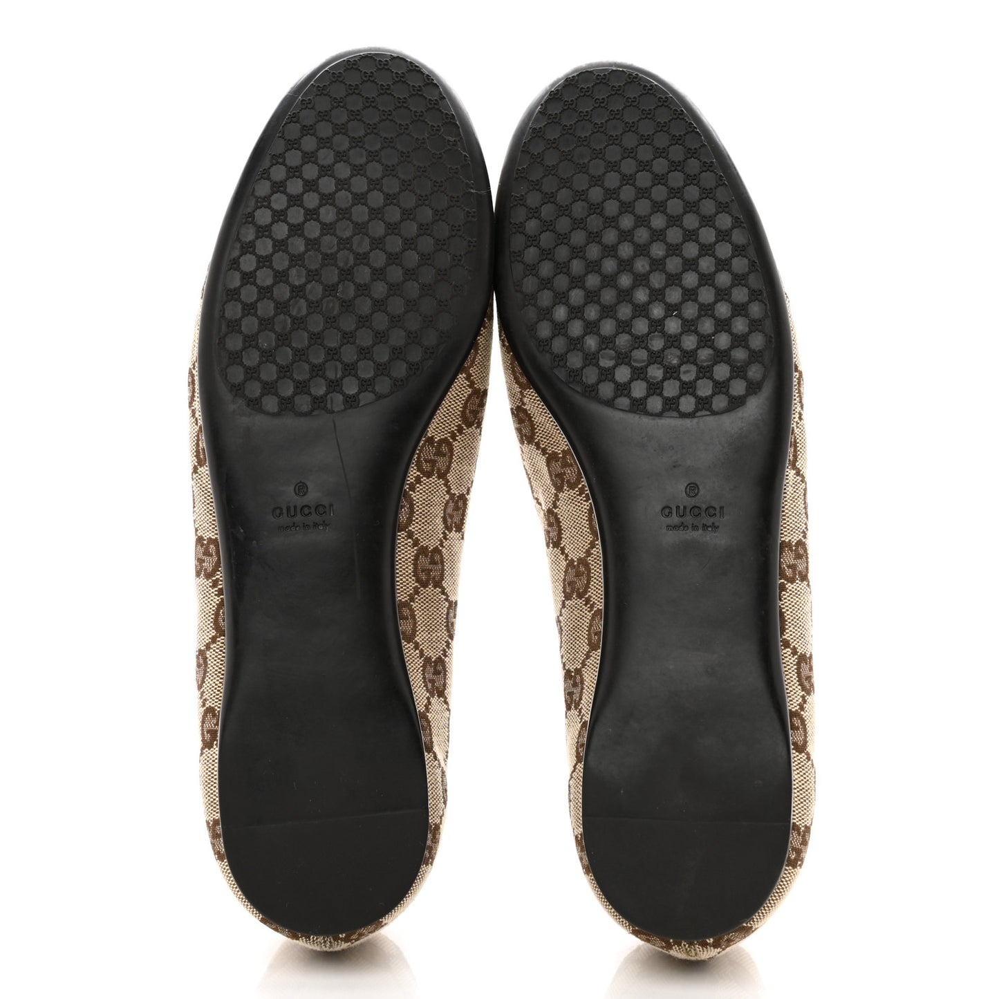 GG Monogram Ballet Flat 38.5 Beige Ebony