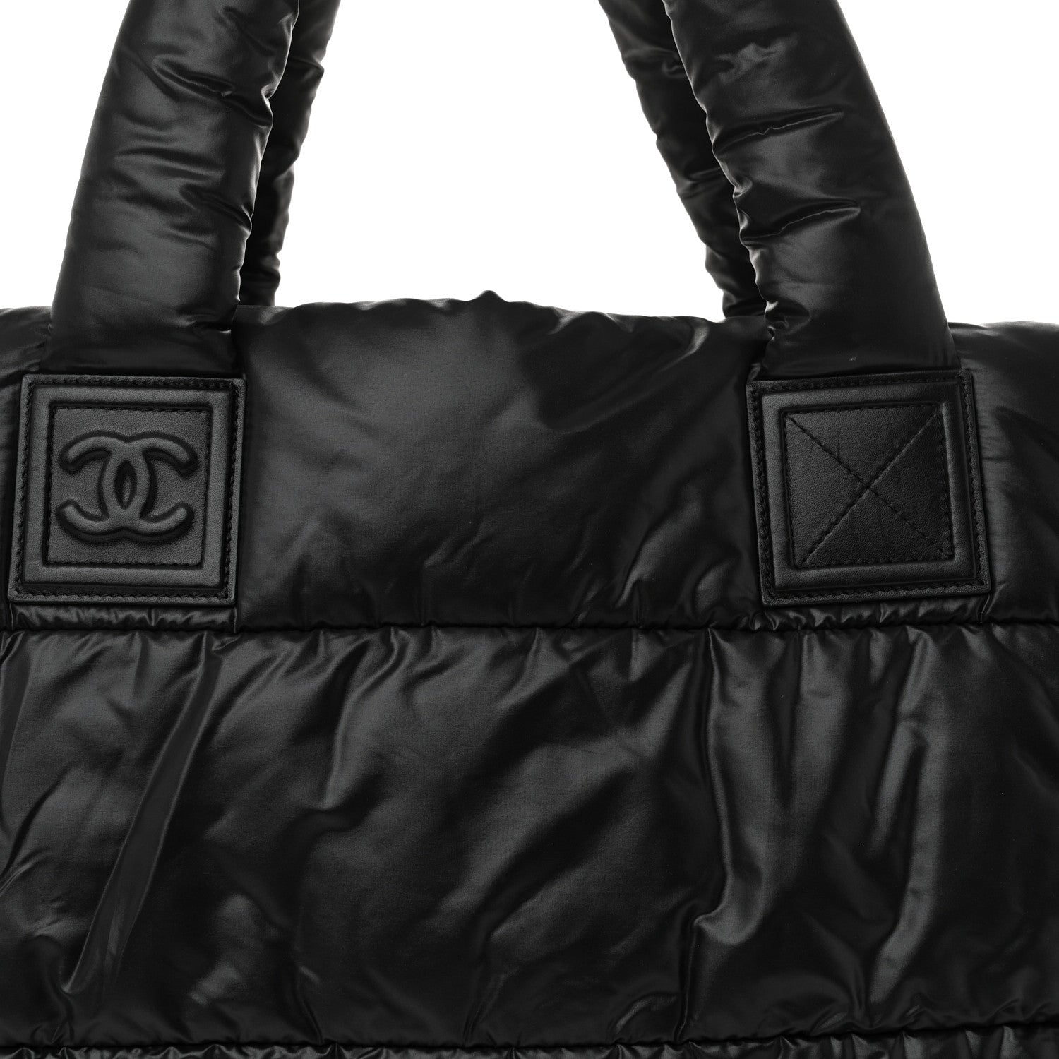 Chanel Lambskin Quilted Large Coco Cocoon Reversible Tote Black 12 of 18