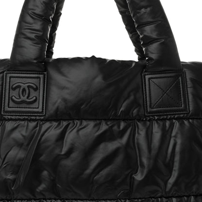Chanel Lambskin Quilted Large Coco Cocoon Reversible Tote Black 12 of 18