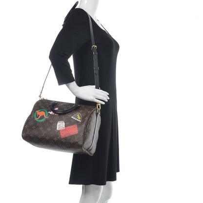 Louis Vuitton Monogram My World Tour Speedy Bandouliere 30 Black 2 of 11