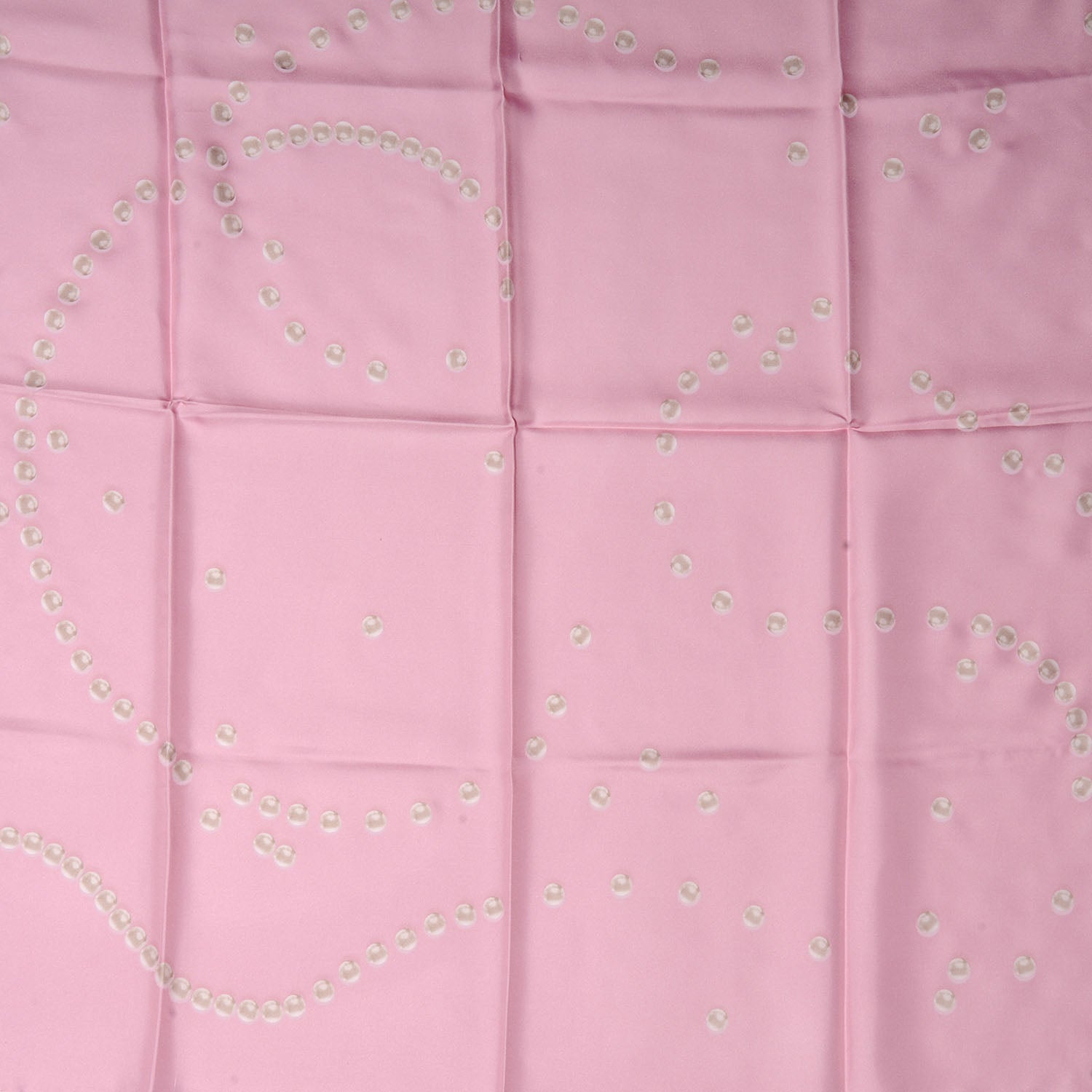 Chanel Silk Pearl CC Square Scarf Pink 1 of 5