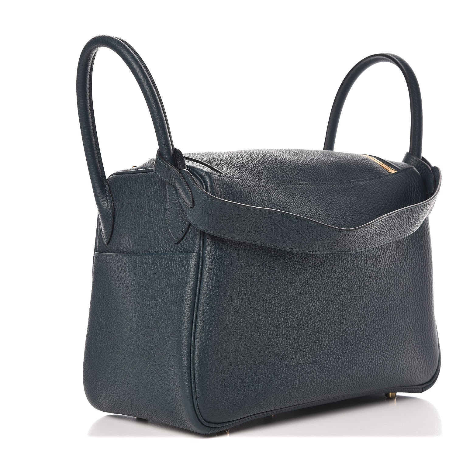 Hermes Taurillon Clemence Lindy 30 Vert Cypress 3 of 10