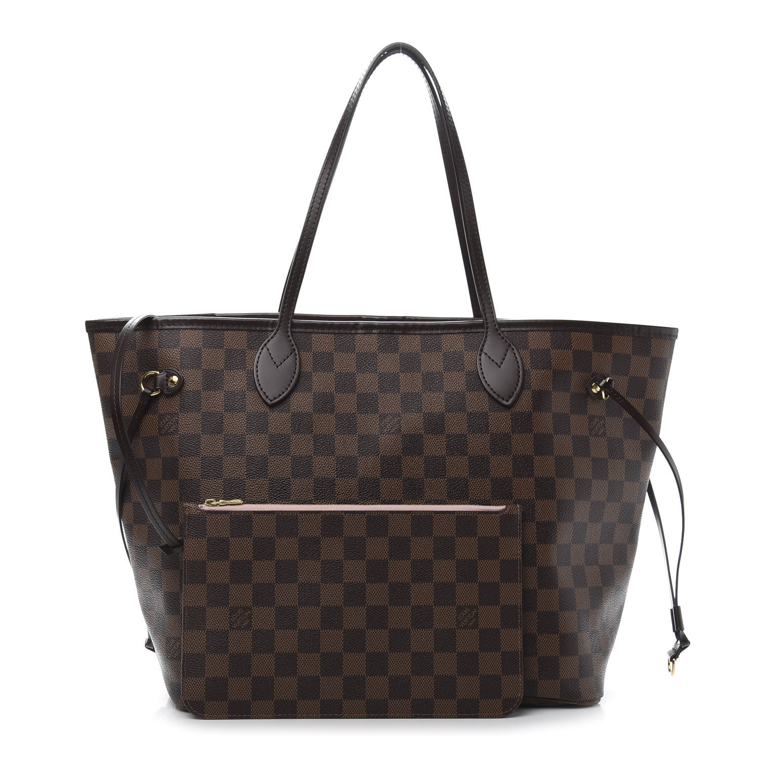 Louis Vuitton Damier Ebene Neo Neverfull MM Rose Ballerine 1 of 15