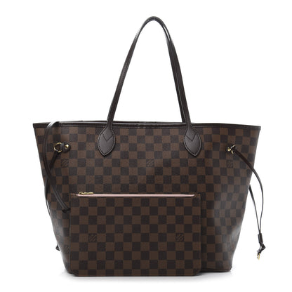 Louis Vuitton Damier Ebene Neo Neverfull MM Rose Ballerine 1 of 15