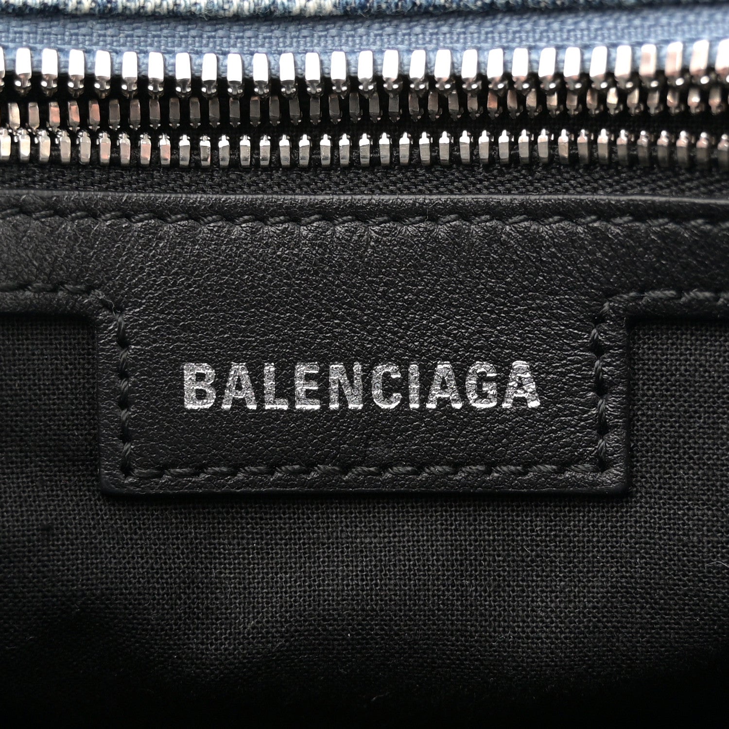 Balenciaga Denim BB Monogram Neo Cagole Handbag XS Blue 6 of 10