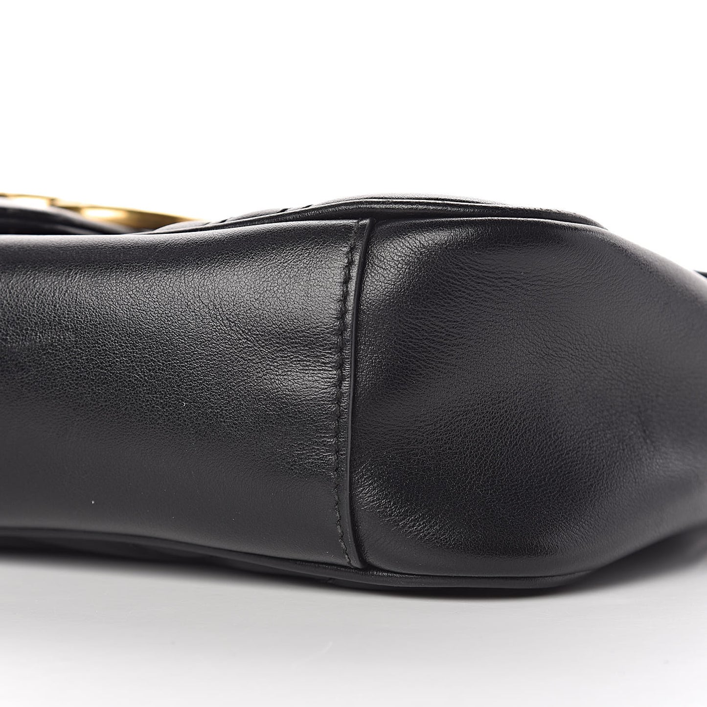 Calfskin Matelasse Small GG Marmont Shoulder Bag Black