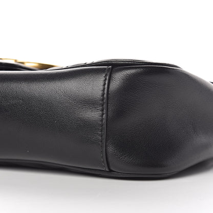 Gucci Calfskin Matelasse Small GG Marmont Shoulder Bag Black 11 of 14